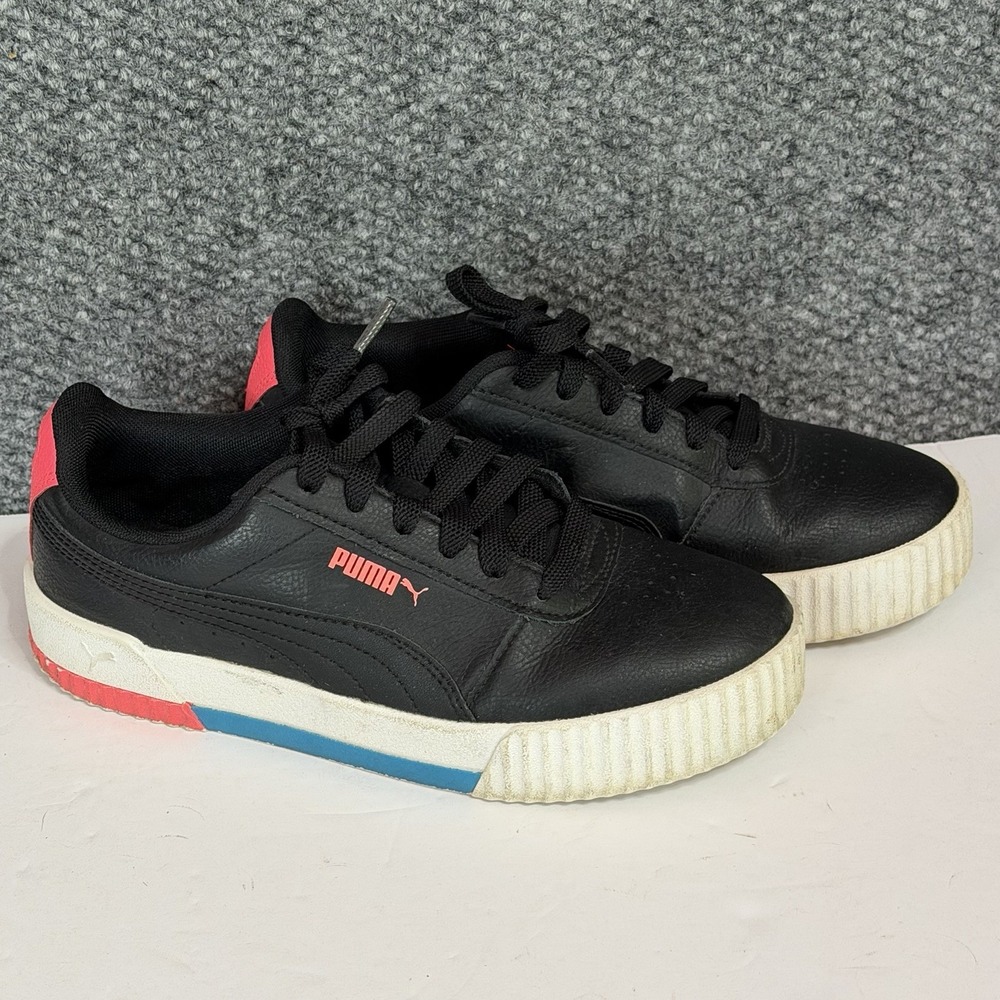 PUMA Carina Sneakers Women's Size 7 -Lifestyle Shoes Black Leather